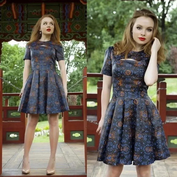 Markus Lupfer x ASOS leather skater dress size 6 - Picture 3 of 14